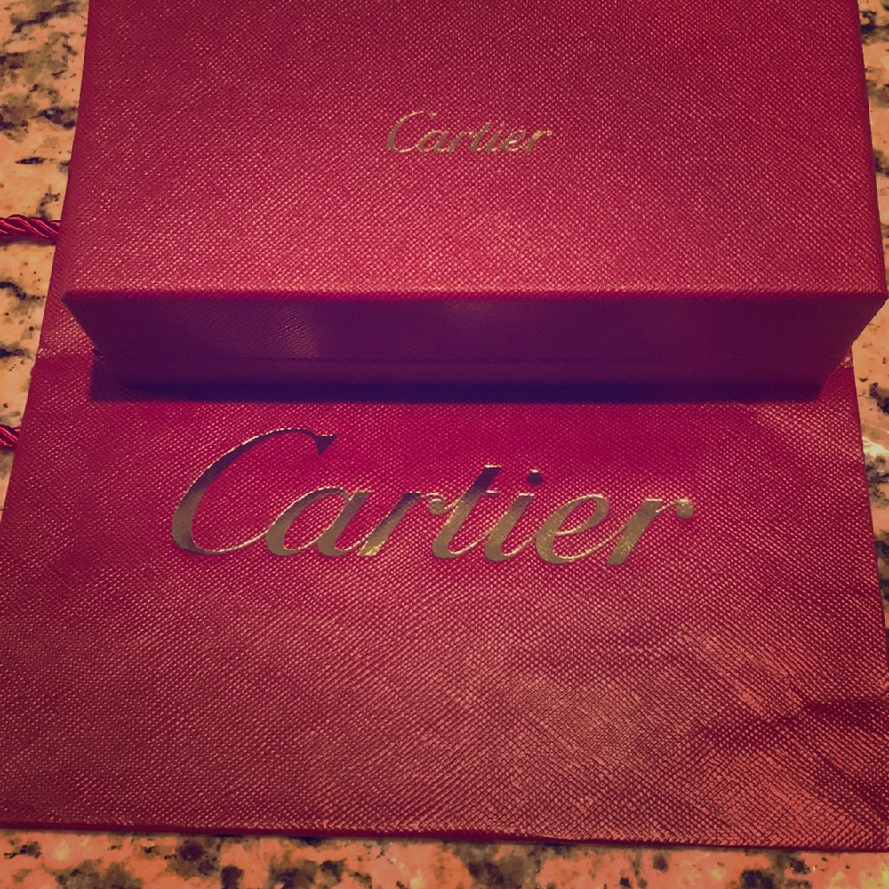 Cartier glasses bag and box